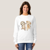 Sloth Labrador Hund Tierfreunde für Kinder Sweatshirt (Vorne ganz)
