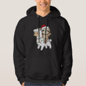 Sloth Lama Weihnachtsschnee Wintertiere Hoodie (Vorderseite)