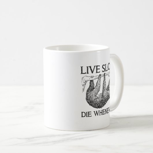 Sloth-langsame lustige lebhaftTasse Kaffeetasse (VorderseiteRechts)