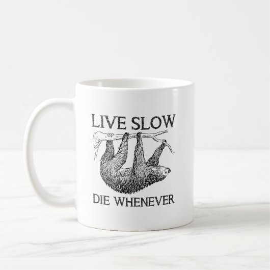 Sloth-langsame lustige lebhaftTasse Kaffeetasse (Links)