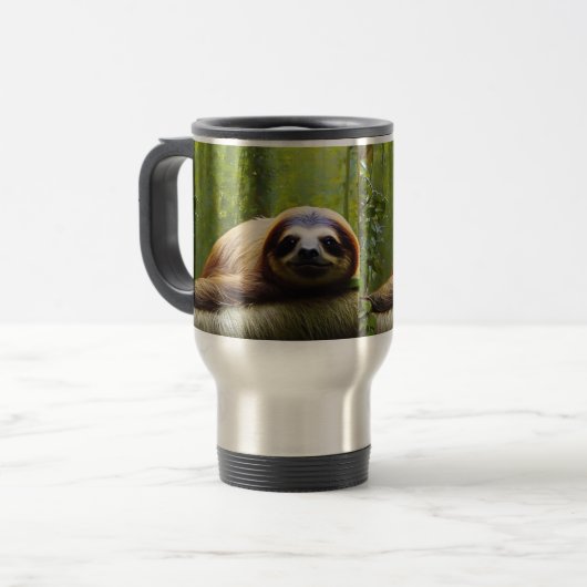 Sloth Lazy Afternoon, Travel Mug Reisebecher (Vorderseite Links)