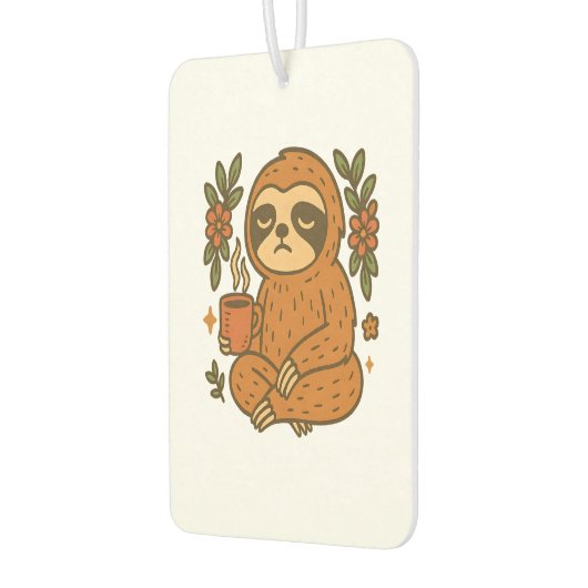Sloth Lazy Sleepy Sloth Autolufterfrischer (Links)