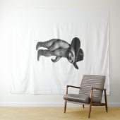 Sloth Lazy Sleepy Sloth Wandteppich (Beispiel (Horizontal))