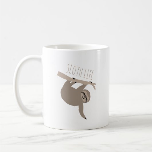 Sloth-Leben-Tasse Kaffeetasse (Links)