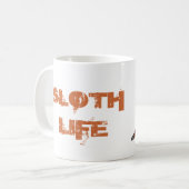 Sloth-Leben-Tasse Kaffeetasse (Vorderseite Links)
