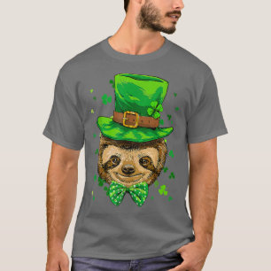 Sloth Leprechaun St Patricks Day Kleeblatt Irish I T-Shirt