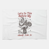 Sloth Let's Do This Before My Anxiety Kicks In Geschirrtuch (Horizontal)