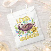 Sloth Level Unlock Birthday Gamer Design Geschenktütchen (Ausgeschnitten)