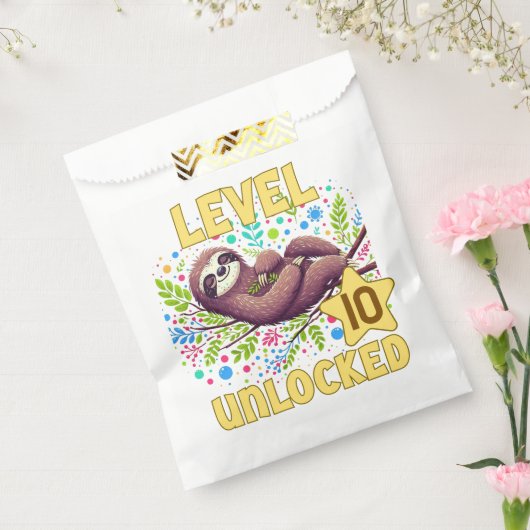 Sloth Level Unlock Birthday Gamer Design Geschenktütchen (Versiegelt)
