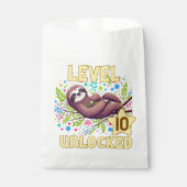 Sloth Level Unlock Birthday Gamer Design Geschenktütchen (Vorderseite)