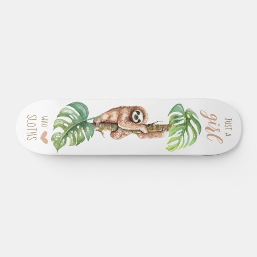 Sloth Liebe 7 3/4" Skateboard Deck (Horizontal)