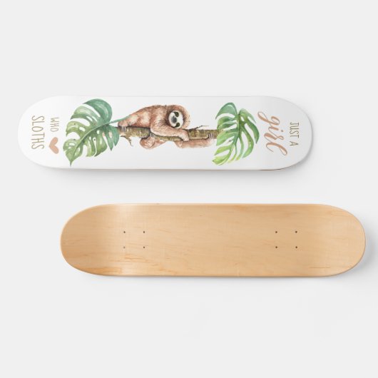 Sloth Liebe 7 3/4" Skateboard Deck (Horizontal)