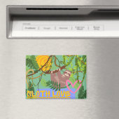 Sloth Liebe, Adorable Sloth in Tree Magnet (In Situ (Geschirrspüler))