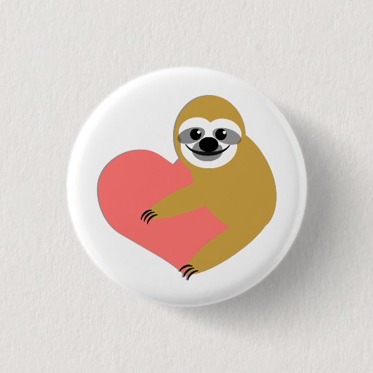 Sloth-Liebe Button (Vorderseite)