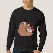 Sloth Liebe Cat Sweatshirt (Vorderseite)