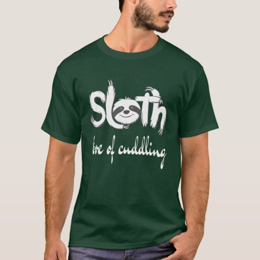 Sloth Liebe Cuddling T-Shirt (Vorderseite)