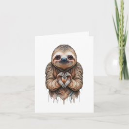 Sloth Liebe Feiertagskarte