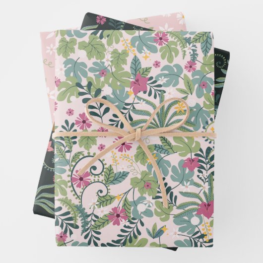 Sloth Liebe Jungle Blume Geschenkpapier Set (Beispiel)