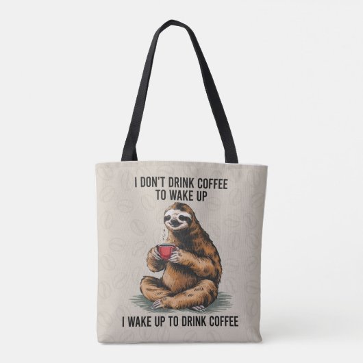 Sloth Liebe Kaffee Tasche (Rückseite)