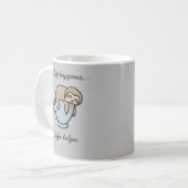 Sloth Life Happens Kaffee hilft Funny Mug Kaffeetasse (Vorderseite Links)