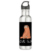 Sloth Live Slow Edelstahlflasche (Vorderseite)
