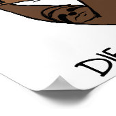 Sloth Live Slow Funny Poster (Ecke)