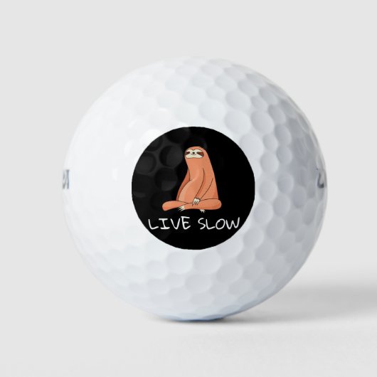 Sloth Live Slow Golfball (Vorderseite)