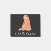 Sloth Live Slow Post-it Klebezettel (Vorderseite)