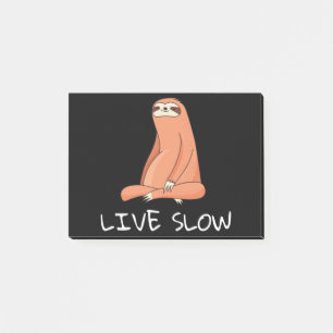 Sloth Live Slow Post-it Klebezettel