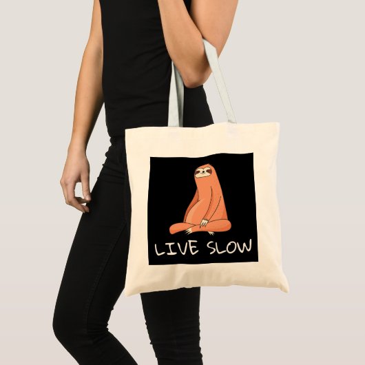 Sloth Live Slow Toe Bag Tragetasche (Vorderseite (Produkt))