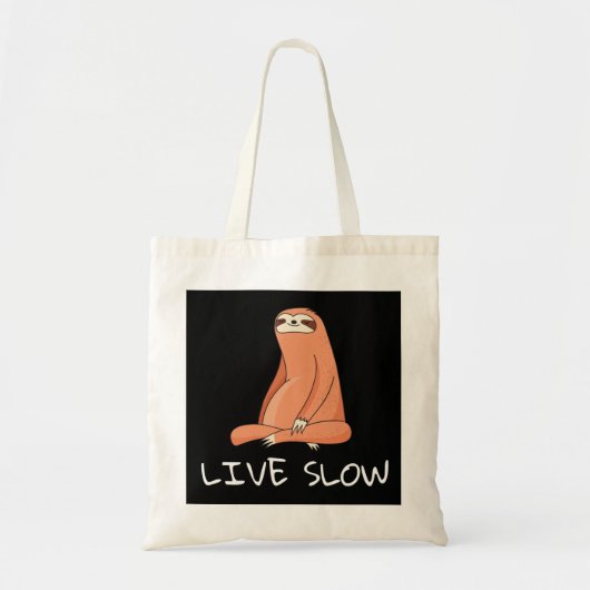 Sloth Live Slow Toe Bag Tragetasche (Vorne)