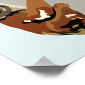 Sloth Llama Poster (Ecke)