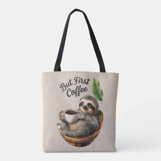 Sloth Love Coffee Tasche (Rückseite)
