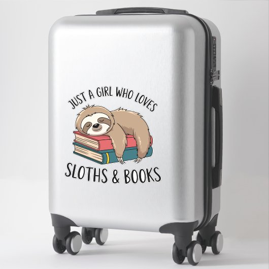 Sloth Lover Book Reading T-shirt Design Aufkleber (Koffer)