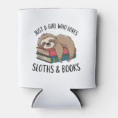 Sloth Lover Book Reading T - Shirt Design Dosenkühler (Vorderseite)