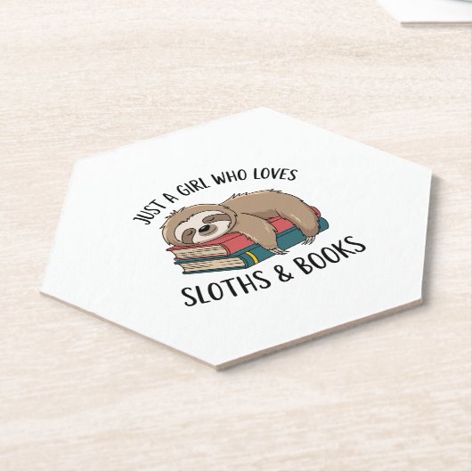 Sloth Lover Book Reading T - Shirt Design Untersetzer (angewinkelt)
