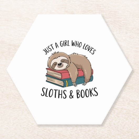 Sloth Lover Book Reading T - Shirt Design Untersetzer (Vorderseite)