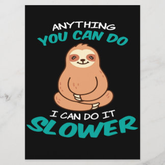Sloth Lover  Cute Sloth Canvas Menükarte