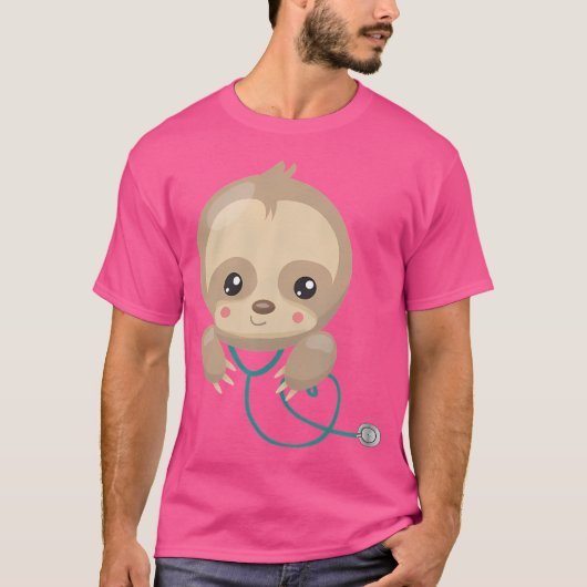 Sloth Lover Nurse T Shirt Doctor Medical Pediatric (Vorderseite)