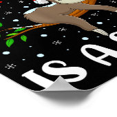 Sloth Lover Xmas Gift All I Want For Christmas Is  Poster (Ecke)