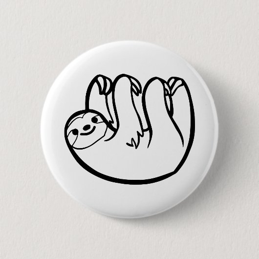 Sloth lustig button (Vorderseite)