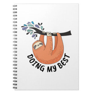 Sloth macht mein Bestes Notizblock