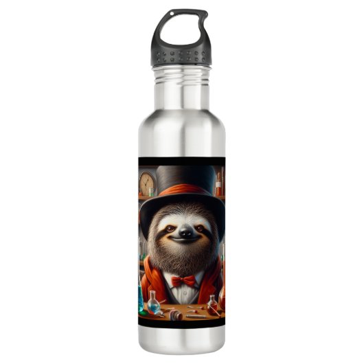 Sloth Mad Scientist Edelstahlflasche (Vorderseite)