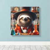 Sloth Mad Scientist Leinwanddruck (Insitu (Holzboden))