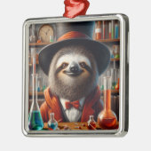 Sloth Mad Scientist Ornament Aus Metall (Links)