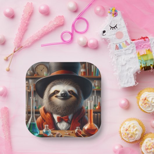 Sloth Mad Scientist Pappteller (Party)