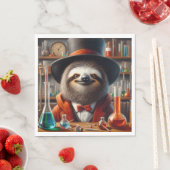 Sloth Mad Scientist Serviette (Beispiel)