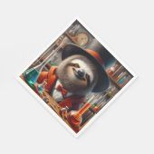 Sloth Mad Scientist Serviette (Ecke)