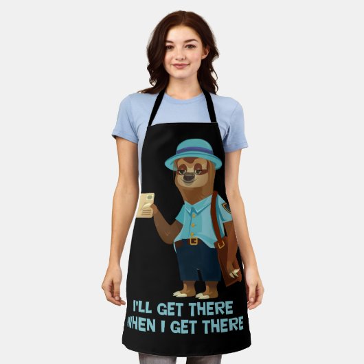 Sloth Mailman Funny und Rude Mailman Postarbeiter Schürze (Getragen)
