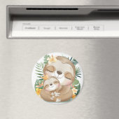 Sloth-Mama mit Baby Magnet (In Situ (Geschirrspüler))